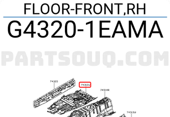 Nissan G43201EAMA FLOOR-FRONT,RH