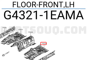 Nissan G43211EAMA FLOOR-FRONT,LH