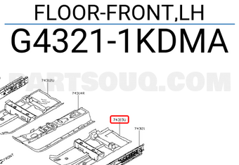 Nissan G43211KDMA FLOOR-FRONT,LH