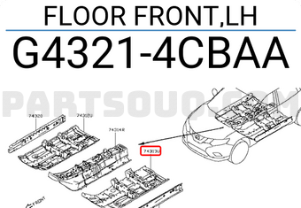 Nissan G43214CBAA FLOOR FRONT,LH