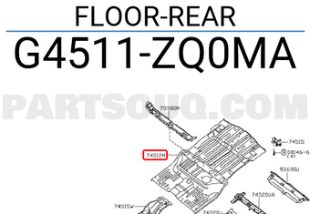 Nissan G4511ZQ0MA FLOOR-REAR