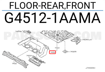 Nissan G45121AAMA FLOOR-REAR,FRONT