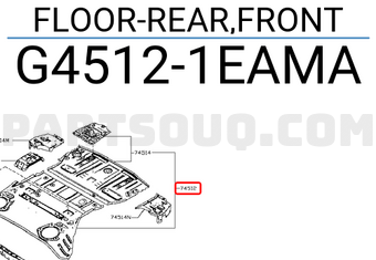 Nissan G45121EAMA FLOOR-REAR,FRONT