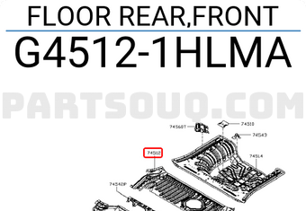 Nissan G45121HLMA FLOOR REAR,FRONT