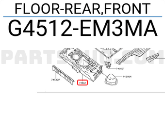 Nissan G4512EM3MA FLOOR-REAR,FRONT