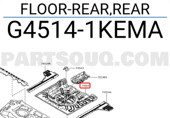 Nissan G45141KEMA FLOOR-REAR,REAR