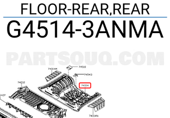 Nissan G45143ANMA FLOOR-REAR,REAR