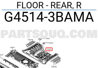 Nissan G45143BAMA FLOOR - REAR, R