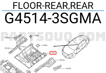 Nissan G45143SGMA FLOOR-REAR,REAR