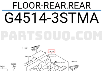 Nissan G45143STMA FLOOR-REAR,REAR