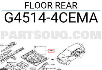 Nissan G45144CEMA FLOOR REAR