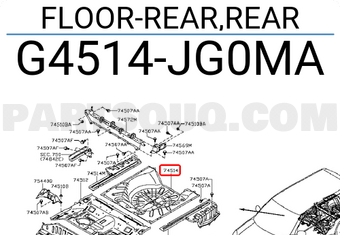 Nissan G4514JG0MA FLOOR-REAR,REAR