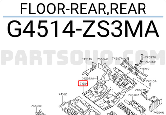 Nissan G4514ZS3MA FLOOR-REAR,REAR