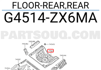 Nissan G4514ZX6MA FLOOR-REAR,REAR