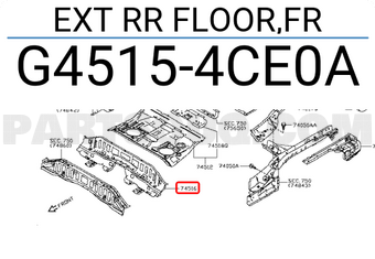 Nissan G45154CE0A EXT RR FLOOR,FR