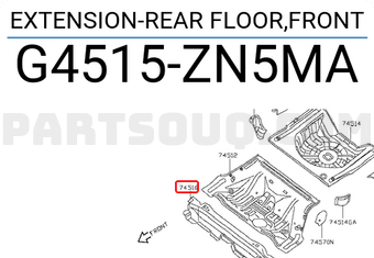 Nissan G4515ZN5MA EXTENSION-REAR FLOOR,FRONT