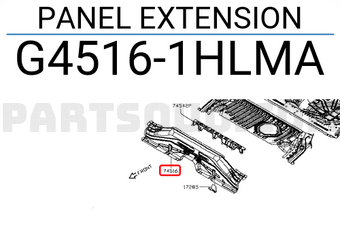 Nissan G45161HLMA PANEL EXTENSION