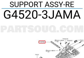 Nissan G45203JAMA SUPPORT ASSY-RE
