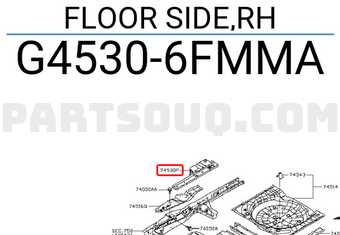 Nissan G45306FMMA FLOOR SIDE,RH