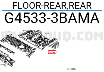 Nissan G45333BAMA FLOOR-REAR,REAR