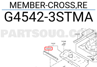 Nissan G45423STMA MEMBER-CROSS,RE