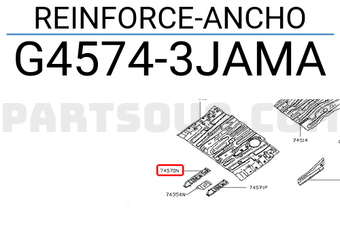 Nissan G45743JAMA REINFORCE-ANCHO