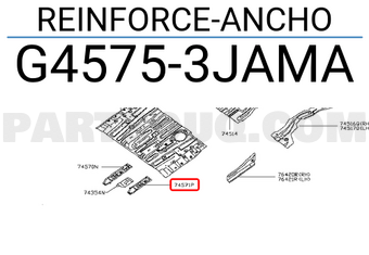 Nissan G45753JAMA REINFORCE-ANCHO