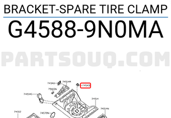 Nissan G45889N0MA BRACKET-SPARE TIRE CLAMP