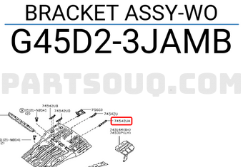 Nissan G45D23JAMB BRACKET ASSY-WO
