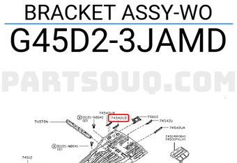 Nissan G45D23JAMD BRACKET ASSY-WO