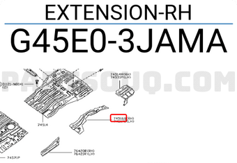 Nissan G45E03JAMA EXTENSION-RH