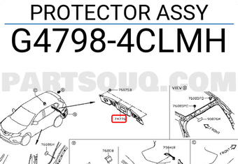 Nissan G47984CLMH PROTECTOR ASSY