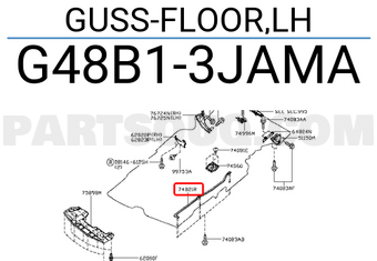 Nissan G48B13JAMA GUSS-FLOOR,LH