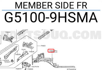Nissan G51009HSMA MEMBER SIDE FR