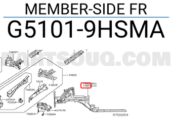 Nissan G51019HSMA MEMBER-SIDE FR