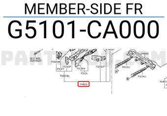 Nissan G5101CA000 MEMBER-SIDE FR