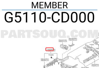 Nissan G5110CD000 MEMBER