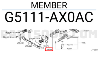 Nissan G5111AX0AC MEMBER