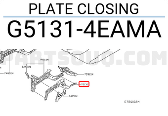 Nissan G51314EAMA PLATE CLOSING