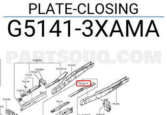 Nissan G51413XAMA PLATE-CLOSING