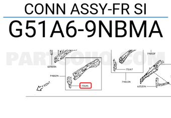 Nissan G51A69NBMA CONN ASSY-FR SI