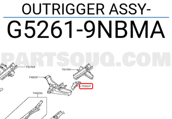 Nissan G52619NBMA OUTRIGGER ASSY-