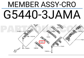 Nissan G54403JAMA MEMBER ASSY-CRO