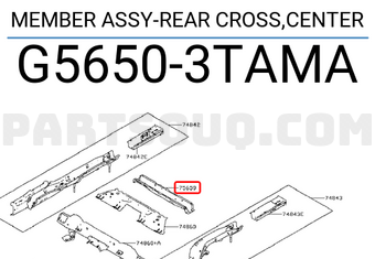 Nissan G56503TAMA MEMBER ASSY-REAR CROSS,CENTER