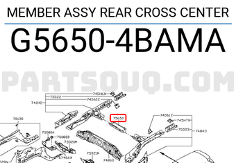 Nissan G56504BAMA MEMBER ASSY REAR CROSS CENTER