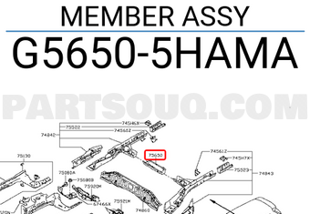 Nissan G56505HAMA MEMBER ASSY