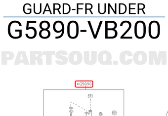 Nissan G5890VB200 GUARD-FR UNDER