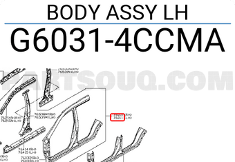 Nissan G60314CCMA BODY ASSY LH