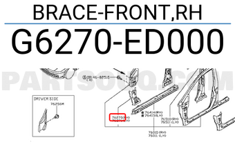 Nissan G6270ED000 BRACE-FRONT,RH