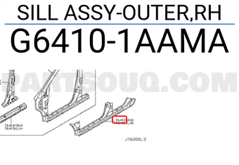 Nissan G64101AAMA SILL ASSY-OUTER,RH